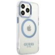 Guess GUHMP13LHTRMB Metal Outline MagSafe iPhone 13 Pro/13 6,1", tok, kék