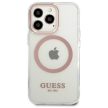 Guess GUHMP13LHTRMP Metal Outline MagSafe iPhone 13 Pro/13 6,1", tok, rózsaszín