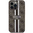 Guess GUHMP13LP4RPSW iPhone 13 Pro/13 6.1" hátlap, tok 4G Printed Stripes MagSafe, barna