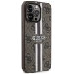 Guess GUHMP13LP4RPSW iPhone 13 Pro/13 6.1" hátlap, tok 4G Printed Stripes MagSafe, barna