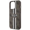 Guess GUHMP13LP4RPSW iPhone 13 Pro/13 6.1" hátlap, tok 4G Printed Stripes MagSafe, barna