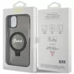 Guess GUHMP13MHRSGSK Ring Stand Script Glitter MagSafe iPhone 13 6.1" hátlap, tok, fekete