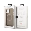 Guess Gold Outline Translucent MagSafe hátlap, tok iPhone 13, fekete