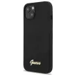 Guess GUHMP13MLSLMGBK iPhone 13 6.1" hátlap, tok Silicone Script Gold Logo Magsafe, fekete