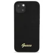 Guess GUHMP13MLSLMGBK iPhone 13 6.1" hátlap, tok Silicone Script Gold Logo Magsafe, fekete