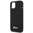 Guess GUHMP13MLSLMGBK iPhone 13 6.1" hátlap, tok Silicone Script Gold Logo Magsafe, fekete