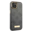 Guess GUHMP13MSAPSTG iPhone 13 6.1" hátlap, tok Peony Logo Plate MagSafe, szürke