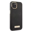 Guess GUHMP13MSAPSTK iPhone 13 6.1" hátlap, tok Peony Logo Plate MagSafe, fekete