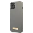 Guess GUHMP13MSPLG Silicone Logo Plate MagSafe iPhone 13 6.1", hátlap, tok, szürke