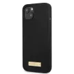 Guess GUHMP13MSPLK iPhone 13 6.1" hátlap, tok Silicone Logo Plate MagSafe, fekete