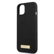 Guess GUHMP13MSPLK iPhone 13 6.1" hátlap, tok Silicone Logo Plate MagSafe, fekete