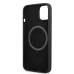 Guess GUHMP13MSPLK iPhone 13 6.1" hátlap, tok Silicone Logo Plate MagSafe, fekete