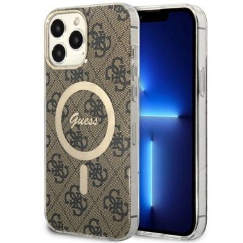   Guess GUHMP13XH4STW iPhone 13 Pro Max 6.7" hátlap, tok 4G MagSafe, barna
