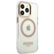 Guess GUHMP13XHTRMD iPhone 13 Pro Max 6.7 " hátlap, tok Metal Outline Magsafe, arany