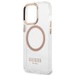 Guess GUHMP13XHTRMD iPhone 13 Pro Max 6.7 " hátlap, tok Metal Outline Magsafe, arany