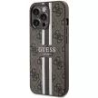 Guess GUHMP13XP4RPSW iPhone 13 Pro Max 6.7" hátlap, tok 4G Printed Stripes MagSafe, barna