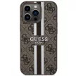Guess GUHMP13XP4RPSW iPhone 13 Pro Max 6.7" hátlap, tok 4G Printed Stripes MagSafe, barna