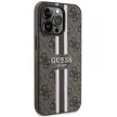 Guess GUHMP13XP4RPSW iPhone 13 Pro Max 6.7" hátlap, tok 4G Printed Stripes MagSafe, barna