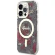 Guess GUHMP14LHCFWSA iPhone 14 Pro 6.1" hátlap, tok Flower MagSafe, zöld