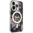 Guess GUHMP14LHCFWSK iPhone 14 Pro 6.1" hátlap, tok Flower MagSafe, fekete