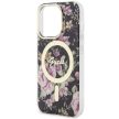 Guess GUHMP14LHCFWSK iPhone 14 Pro 6.1" hátlap, tok Flower MagSafe, fekete