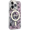 Guess GUHMP14LHCFWSP iPhone 14 Pro 6.1" hátlap, tok Flower MagSafe, rózsaszín