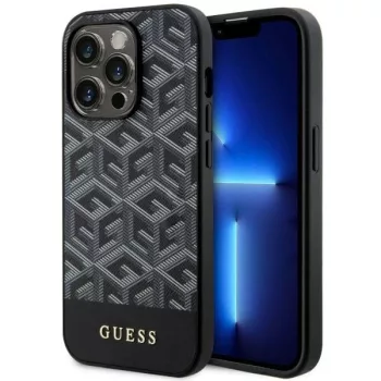   Guess GUHMP14LHGCFSEK iPhone 14 Pro 6.1" hátlap, tok GCube Stripes MagSafe, fekete