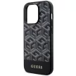 Guess GUHMP14LHGCFSEK iPhone 14 Pro 6.1" hátlap, tok GCube Stripes MagSafe, fekete