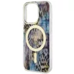 Guess GUHMP14LHLEOPWWB Leopard MagSafe iPhone 14 Pro 6.1", hátlap, tok, kék