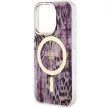 Guess GUHMP14LHLEOPWWP Leopard MagSafe iPhone 14 Pro 6.1" tok, rózsaszín
