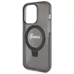 Guess GUHMP14LHRSGSK Script Glitter MagSafe iPhone 14 Pro 6.1" hátlap, tok, fekete