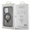 Guess GUHMP14LHRSGSK Script Glitter MagSafe iPhone 14 Pro 6.1" hátlap, tok, fekete