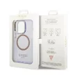 Guess GUHMP14LHTCMU iPhone 14 Pro 6.1" hátlap, tok Gold Outline Translucent MagSafe, lila