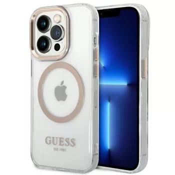   Guess GUHMP14LHTRMD Metal Outline Magsafe iPhone 14 Pro 6.1 " tok, arany