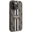Guess GUHMP14LP4RPSW iPhone 14 Pro 6.1" hátlap, tok 4G Printed Stripes MagSafe, barna