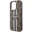 Guess GUHMP14LP4RPSW iPhone 14 Pro 6.1" hátlap, tok 4G Printed Stripes MagSafe, barna
