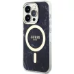 Guess GUHMP14LPCUMAK iPhone 14 Pro 6.1" hátlap, tok Marble MagSafe, fekete