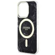 Guess GUHMP14LPCUMAK iPhone 14 Pro 6.1" hátlap, tok Marble MagSafe, fekete