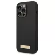 Guess GUHMP14LSBPLK Silicone Logo Plate MagSafe iPhone 14 Pro 6,1", hátlap, tok, fekete