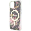Guess GUHMP14MHCFWSK Flower MagSafe iPhone 14 Plus/15 Plus 6.7", hátlap, tok, fekete
