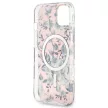 Guess GUHMP14MHCFWWSP Flower MagSafe iPhone 14 Plus// 15 Plus 6.7" różowy /, hátlap, tok, rózsaszín