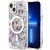 Guess GUHMP14MHCFWST iPhone 14 Plus 6.7" hátlap, tok Flower MagSafe, átlátszó