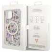 Guess GUHMP14MHCFWST iPhone 14 Plus 6.7" hátlap, tok Flower MagSafe, átlátszó