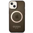 Guess GUHMP14MHTCMK iPhone 14 Plus 6.7" hátlap, tok Gold Outline Translucent MagSafe, fekete