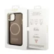 Guess GUHMP14MHTCMK iPhone 14 Plus 6.7" hátlap, tok Gold Outline Translucent MagSafe, fekete