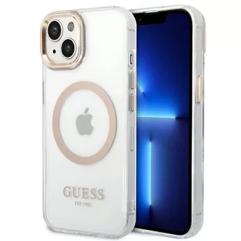   Guess GUHMP14MHTRMD iPhone 14 Plus 6.7 " hátlap, tok Metal Outline Magsafe, arany