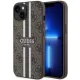 Guess GUHMP14MP4RPSW iPhone 14 Plus 6.7" hátlap, tok 4G Printed Stripes MagSafe, barna