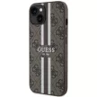 Guess GUHMP14MP4RPSW iPhone 14 Plus 6.7" hátlap, tok 4G Printed Stripes MagSafe, barna