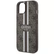 Guess GUHMP14MP4RPSW iPhone 14 Plus 6.7" hátlap, tok 4G Printed Stripes MagSafe, barna