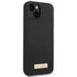 Guess GUHMP14MSBPLK iPhone 14 Plus 6.7" hátlap, tok Silicone Logo Plate MagSafe, fekete